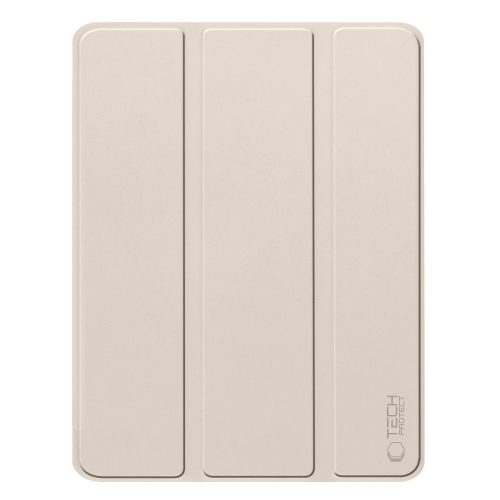 Tech-Protect Sc Pen Apple Air 11 (2024 / 2025) / iPad Air 4 / 5 (2020 / 2022) oldalra nyíló, kitámasztható mappa tok ceruza tartóval, bézs
