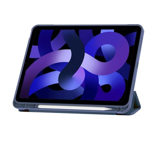 Tech-Protect Sc Pen Apple Air 11 (2024 / 2025) / iPad Air 4 / 5 (2020 / 2022) oldalra nyíló, kitámasztható mappa tok ceruza tartóval, kék
