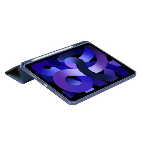 Tech-Protect Sc Pen Apple Air 11 (2024 / 2025) / iPad Air 4 / 5 (2020 / 2022) oldalra nyíló, kitámasztható mappa tok ceruza tartóval, kék