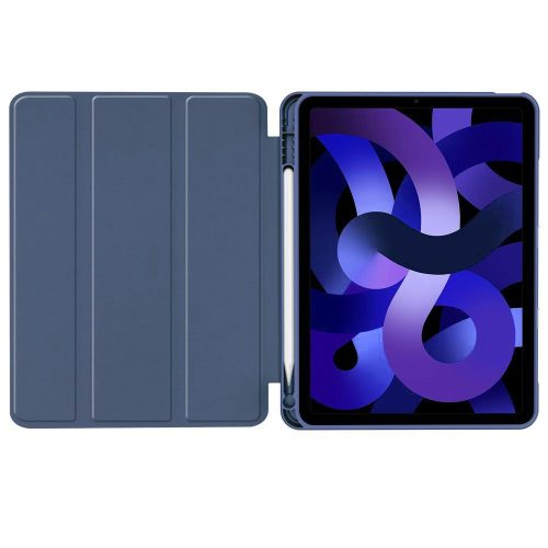 Tech-Protect Sc Pen Apple Air 11 (2024 / 2025) / iPad Air 4 / 5 (2020 / 2022) oldalra nyíló, kitámasztható mappa tok ceruza tartóval, kék