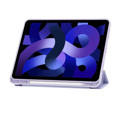 Tech-Protect Sc Pen Apple Air 11 (2024 / 2025) / iPad Air 4 / 5 (2020 / 2022) oldalra nyíló, kitámasztható mappa tok ceruza tartóval, lila