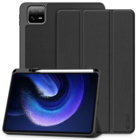   Tech-Protect Sc Pen Xiaomi Pad 6 Pro / Pad 6 oldalra nyíló, kitámasztható mappa tok ceruza tartóval, fekete