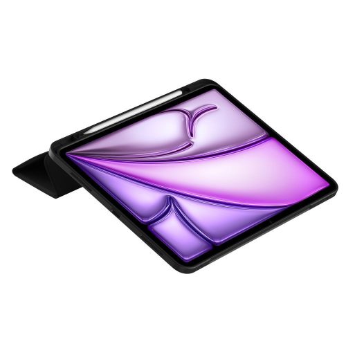Tech-Protect Sc Pen Apple iPad Air 13 (2024 / 2025) oldalra nyíló, kitámasztható mappa tok ceruza tartóval, fekete