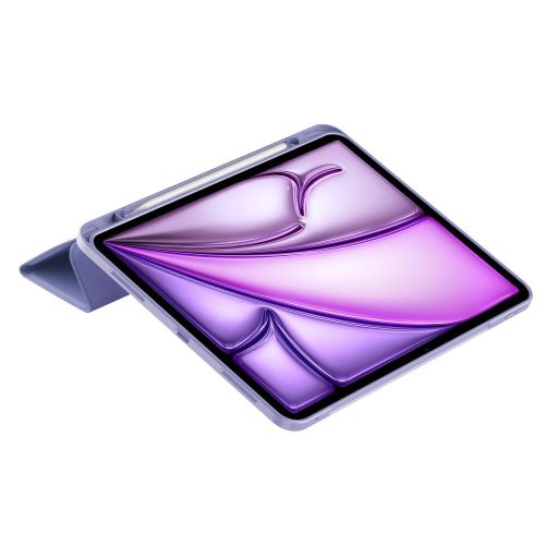 Tech-Protect Sc Pen Apple iPad Air 13 (2024 / 2025) oldalra nyíló, kitámasztható mappa tok ceruza tartóval, lila