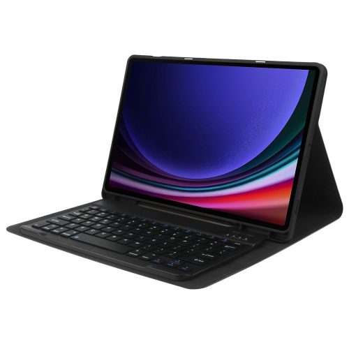 Tech-Protect Sc Pen Samsung Galaxy Tab S9 FE+ oldalra nyíló, kitámasztható mappa tok ceruza tartóval, billentyűzettel, fekete