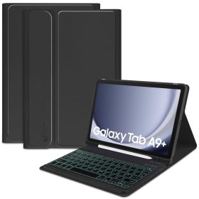   Tech-Protect Sc Pen Samsung Galaxy Tab A9+ oldalra nyíló, kitámasztható mappa tok ceruza tartóval, billentyűzettel, fekete