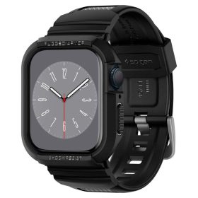   Spigen Rugged Armor Pro Apple Watch 9 / 8 / 7 / 6 / SE ( 3 / 2 / 1 Gen) 44mm / 45mm tok, fekete