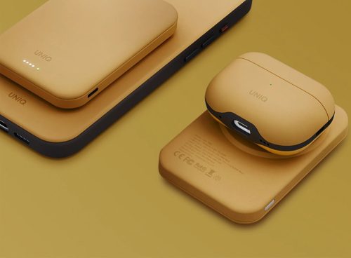 Uniq Lyden Lexa Fast Wireless USB-C PD Powerbank / külső akkumulátor, MagSafe, kompakt, 5000mAh, Dallas Black, fekete