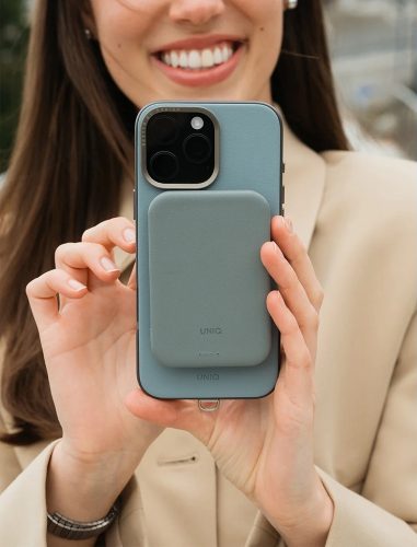 Uniq Lyden Lexa Fast Wireless USB-C PD Powerbank / külső akkumulátor, MagSafe, kompakt, 5000mAh, Dallas Black, fekete