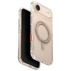   Uniq Swivix Apple iPhone Air (2025) tok 360 fokban állítható kitámasztóval, átlátszó-arany