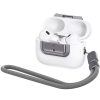 Spigen Lock Fit "M" Apple Airpods Pro /  Airpods Pro 2 fülhallgató tokhoz biztonsági zár, kézpánttal, szürke