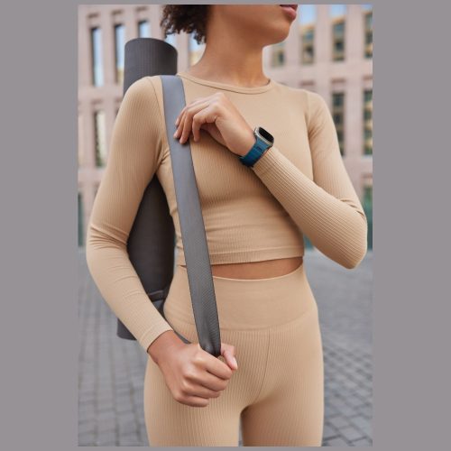 Uniq Stride De Rubber Apple Watch 44/45/46/49mm gumis szilikon szíj, kék