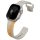 Uniq Stride De Rubber Apple Watch 44/45/46/49mm gumis szilikon szíj, bézs-sárga