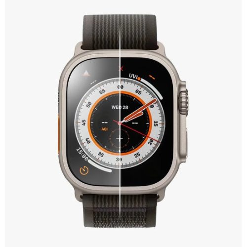 Uniq Optix Duo Pro Apple Watch Ultra 3 / 2 / 1 49mm Anti-reflecting tempered kijelzővédő fólia, ezüst