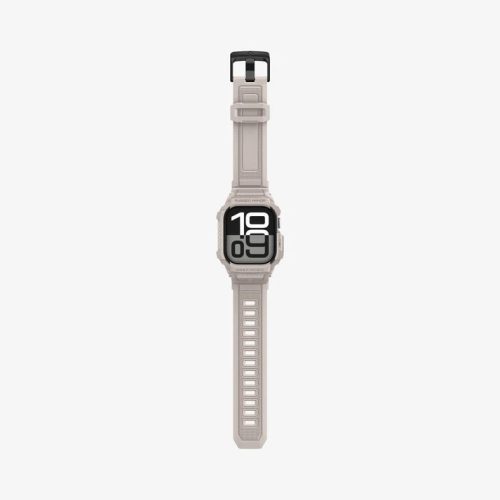 Spigen Rugged Armor Pro 2 Apple Watch 10-11 (46mm) szíj / tok, Dune Beige, bézs