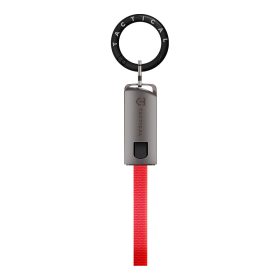   Tactical OODA Loop USB-C-USB-C töltő- és adatkábel, kulcstartó, piros