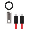 Tactical OODA Loop USB-C-USB-C töltő- és adatkábel, kulcstartó, piros