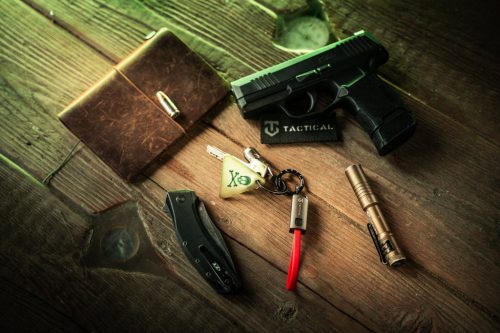 Tactical OODA Loop USB-C-USB-C töltő- és adatkábel, kulcstartó, piros