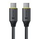 Tactical Fast Rope Aramid 2.0 USB-C-USB-C töltő- és adatkábel, szőtt, 0,3m, fekete