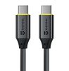 Tactical Fast Rope Aramid 2.0 USB-C-USB-C töltő- és adatkábel, szőtt, 1m, fekete