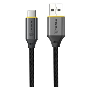   Tactical Fast Rope Aramid 2.0 USB-A-USB-C töltő- és adatkábel, szőtt, 1m, fekete