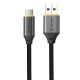 Tactical Fast Rope Aramid 2.0 USB-A-USB-C töltő- és adatkábel, szőtt, 2m, fekete
