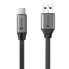 Tactical Fat Man 2.0 USB-A-USB-C töltő- és adatkábel, szilikon, 1m, szürke