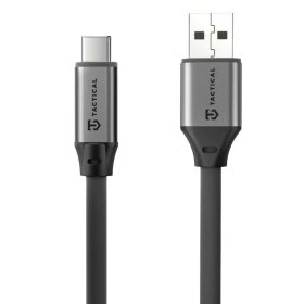   Tactical Fat Man 2.0 USB-A-USB-C töltő- és adatkábel, szilikon, 1m, szürke