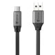 Tactical Fat Man 2.0 USB-A-USB-C töltő- és adatkábel, szilikon, 1m, szürke