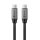 Tactical Fat Man 2.0 USB-C-USB-C töltő- és adatkábel, szilikon, 1m, szürke