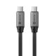 Tactical Fat Man 2.0 USB-C-USB-C töltő- és adatkábel, szilikon, 1m, szürke