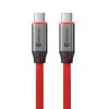 Tactical Fat Man 2.0 USB-C-USB-C töltő- és adatkábel, szilikon, 1m, piros