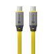 Tactical Fat Man 2.0 USB-C-USB-C töltő- és adatkábel, szilikon, 1m, sárga