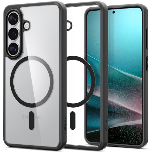 Spigen Ultra Hybrid MagFit Samsung Galaxy S26 Plus tok, Matte Black, átlátszó-fekete