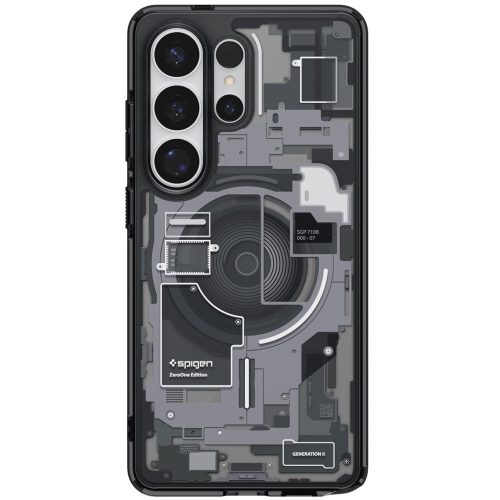 Spigen Ultra Hybrid MagFit Samsung Galaxy S26 Ultra tok, MagSafe, Zero One, átlátszó-fekete