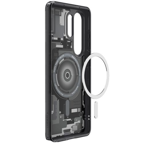 Spigen Ultra Hybrid MagFit Samsung Galaxy S26 Ultra tok, MagSafe, Zero One, átlátszó-fekete