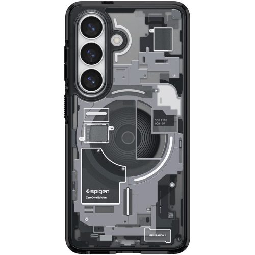 Spigen Ultra Hybrid MagFit Samsung Galaxy S26 Plus tok, MagSafe, Zero One, átlátszó-fekete