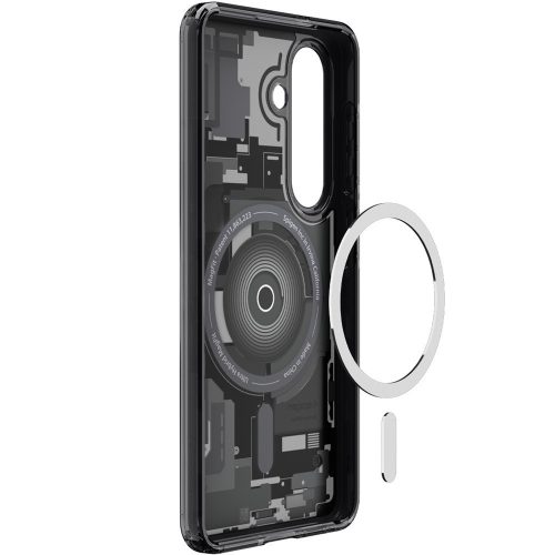 Spigen Ultra Hybrid MagFit Samsung Galaxy S26 Plus tok, MagSafe, Zero One, átlátszó-fekete