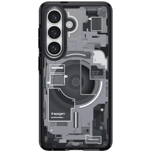 Spigen Ultra Hybrid MagFit Samsung Galaxy S26 tok, MagSafe, Zero One, átlátszó-fekete