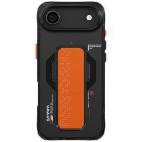   Skinarma Haxa Apple iPhone Air (2025) mágneses tok kitámasztóval, Magsafe kompatibilis, fekete