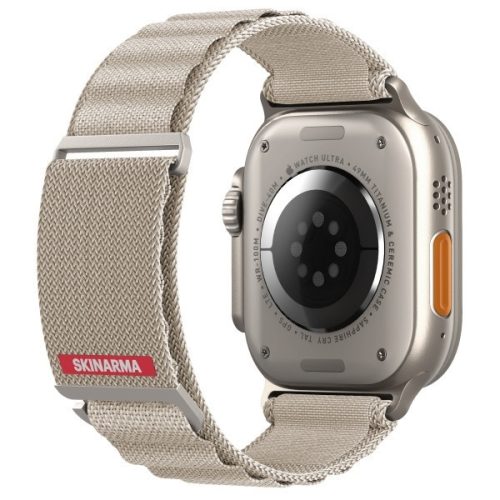 Skinarma Kobu Apple Watch állítható szíj, 49/45/44/42MM, elefántcsont (bézs)