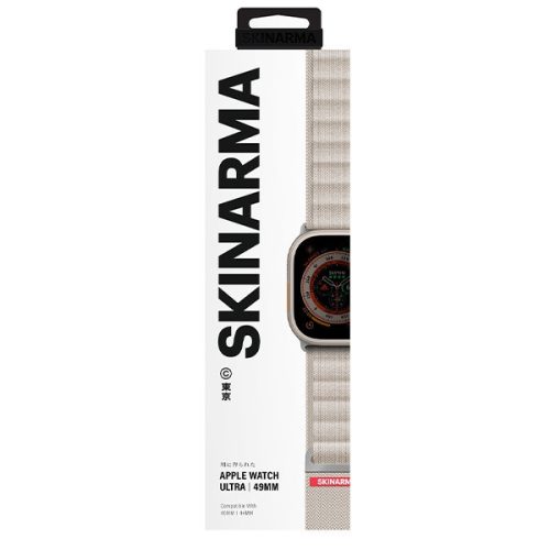 Skinarma Kobu Apple Watch állítható szíj, 49/45/44/42MM, elefántcsont (bézs)