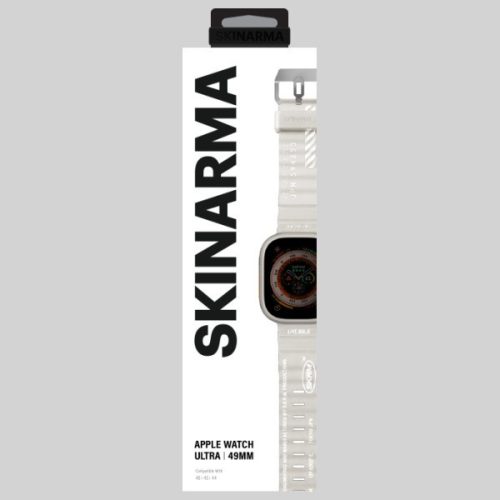 Skinarma Kobu Apple Watch állítható szíj, 49/45/44/42MM, frost (fehér)