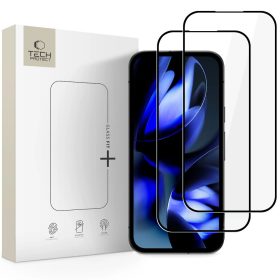   Tech-Protect Glass Fit+ Google Pixel 10a / Pixel 9a kijelzővédő üvegfólia, fekete (2db)