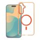 Frame Clear Hybrid Mag Samsung Galaxy A57 hátlap tok, MagSafe, átlátszó-narancs
