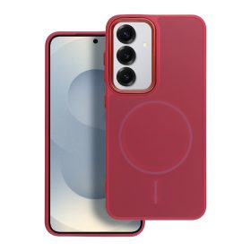   Frame Mag Samsung Galaxy A57 hátlap tok kameravédő peremmel, MagSafe, magenta
