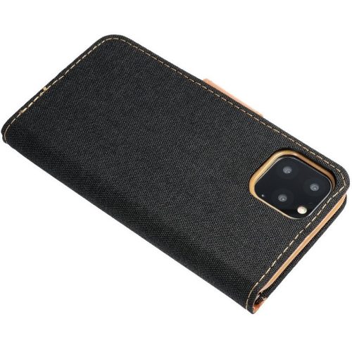Apple iPhone 11 Pro, Oldalra nyíló tok, stand, Canvas Book, fekete