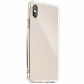   Apple iPhone 11, Szilikon védőkeret, üveg hátlap, Glass Case, átlátszó