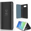 Apple iPhone 12 Pro Max, Oldalra nyíló tok, hívás mutatóval, Smart View Cover, fekete (utángyártott)