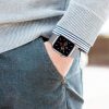 Apple Watch 4-6, SE, SE (2022), SE (2025) (38 / 40 mm) / Watch 7-9 (41 mm) / Watch 10-11 (42 mm), fém pótszíj, milánói stílus, TP MilaneseBand, ezüst
